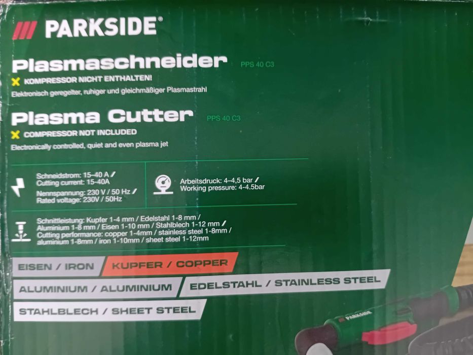 Плазмена резачка Parkside PPS 40 C3