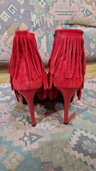 Botine rosii piele  39