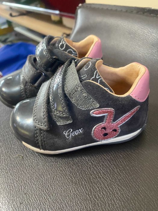 Pantofi adidasi cu scai marime 20 copii iepuras din piele