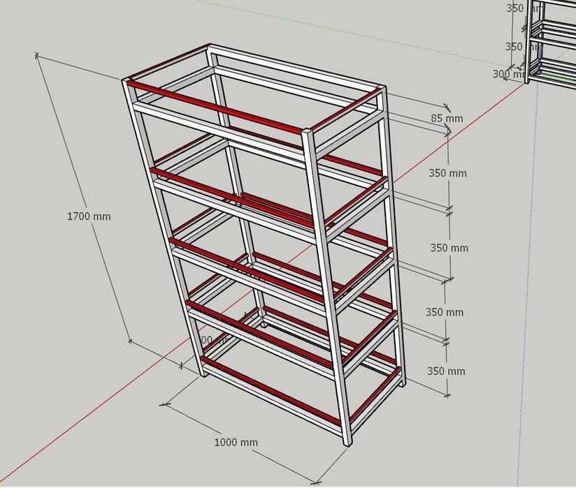 Стеллаж торговый (LOFT)