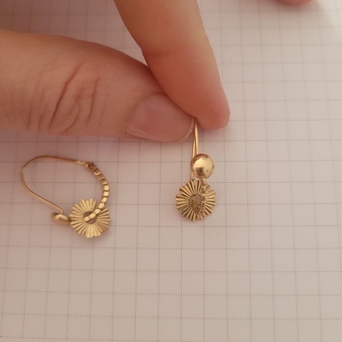 Златни обеци 14к