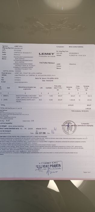 Masă de bucătărie extensibilă+scaune