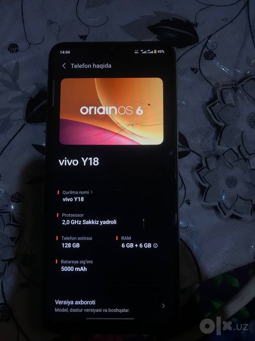 Vivo Y18 holati yaxshi