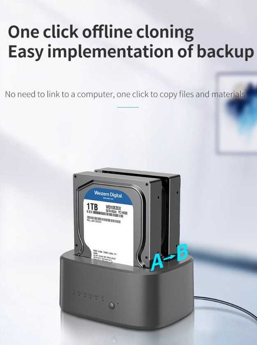 Док - станция на 2 HDD (2,5 - 3,5") - новое с гарантией - доставка