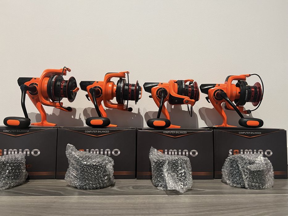 Set 4 Mulinete SAIMINO GS13000 FB 12 + 1 BB Pescuit Crap - Somn