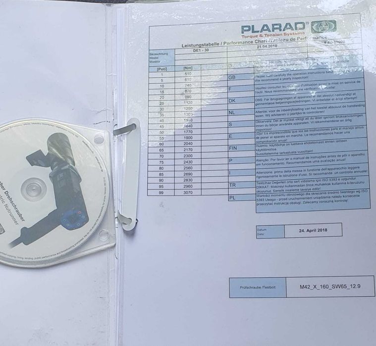 Masina de insurubat profesionala PLARAD cu cuplu controlat 3000Nm