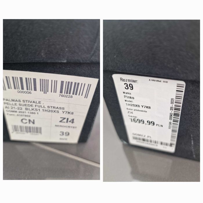 Боти Pinko, 39 номер