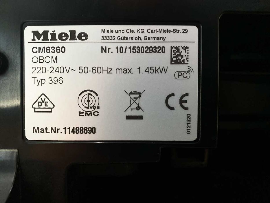 Expresor Miele CM6360 – defect F74, ideal pentru reparat sau piese