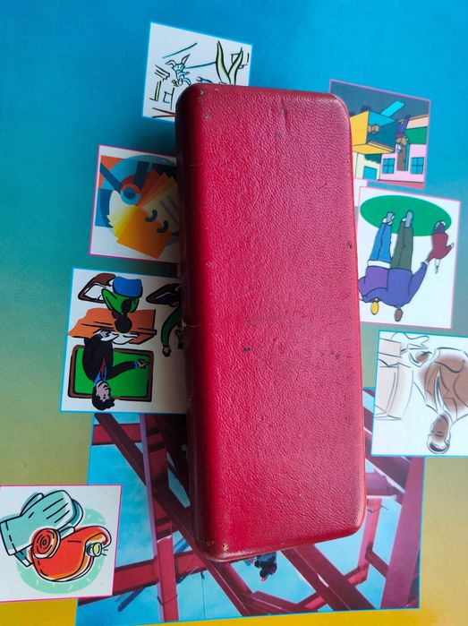 Cutie Vintage Ceas Omega colectie anii 40 piele deschidere buton