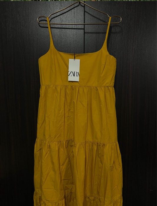 Zara жълта рокля
