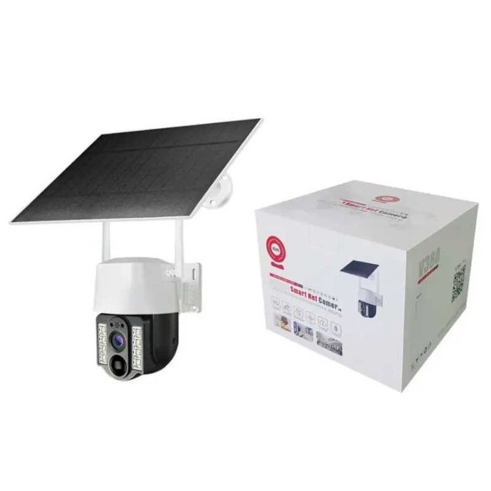 ПРОМО!! Външна Соларна Камера за Видеонаблюдение 4G SIM карта,8MP,V380
