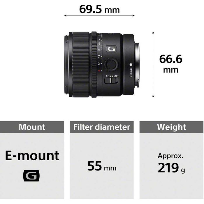 Объектив Sony E 15mm f/1.4 G
