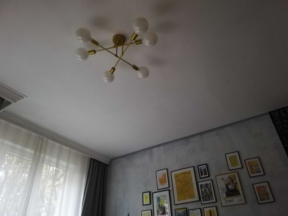 Лампа - Таван - Полилей с абажур глобус крушки