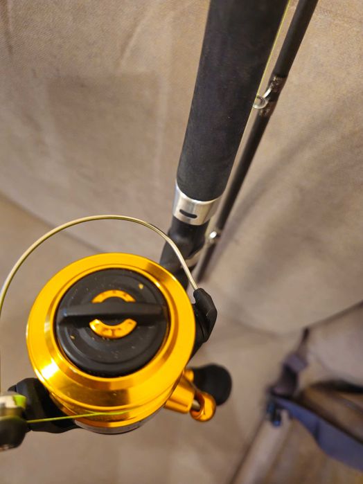 пръчка за море и тролене  Окума ,дълги 2,59,с макара и плетено влакно