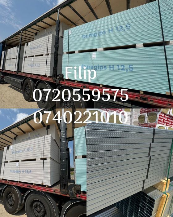 Placa gipscarton - 1,2m x 2,6m ; 1.2x2m - 1,2x3m - stoc- livrare!