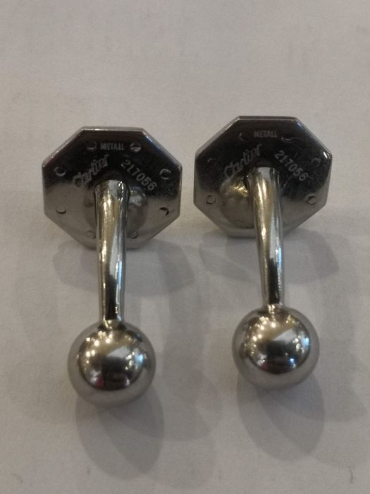 Vind butoni originali Cartier Santos aur 18t + otel