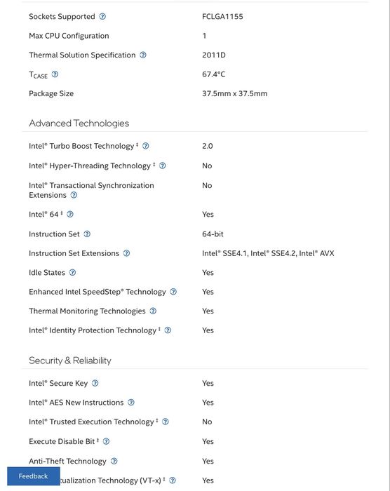 Intel core i5 3450