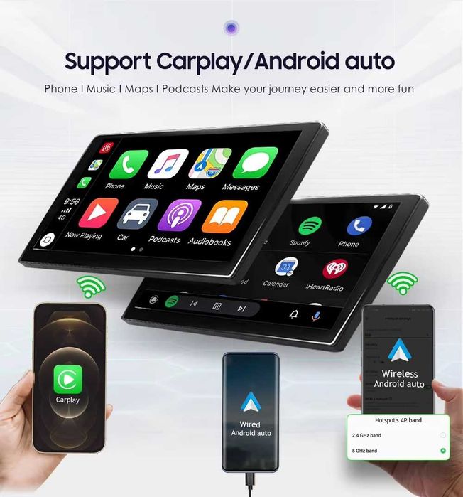 Мултимедия 9″ Android 14 за VW POLO V (09-17г) CARPLAY навигация