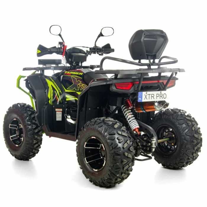 ATV XTR Pro Farmer X1 019, roti 10 inch, 200cc, 1+1 viteze, jante de aluminu, culoare (negru/verde; gri/verde)