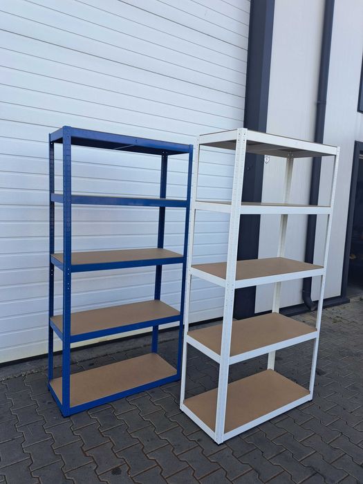 Бял/Син стелаж 180x90x40, 175кг | Черен/Бял стелаж 180x120x40, 100кг
