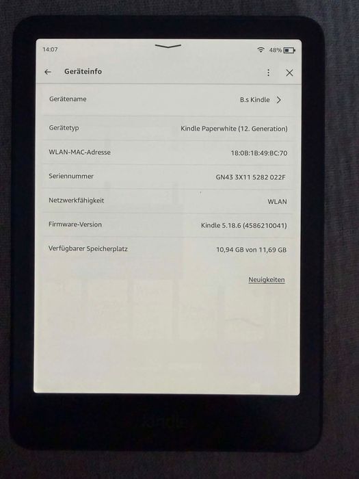 Продавам Kindle Paperwhite 12