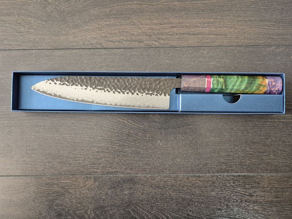 Кухненски Нож от ДАМАСКА СТОМАНА