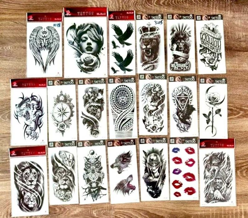 Tatuaje temporare Set 3 Bucăți , aplicare rapida cu apa
