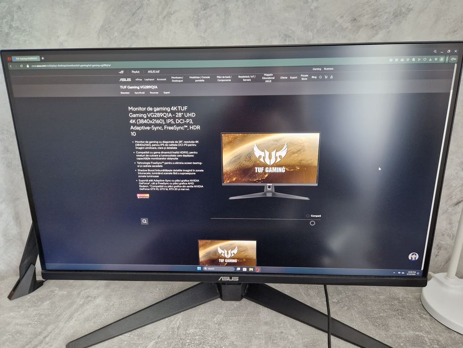 Monitor ASUS tuf gaming VG289Q1A 4k 28inch display port