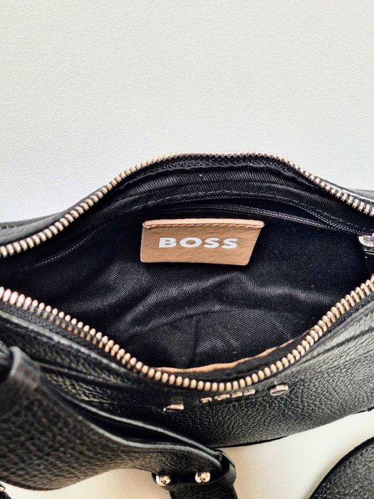 Hugo Boss оригинална чанта от естествена кожа