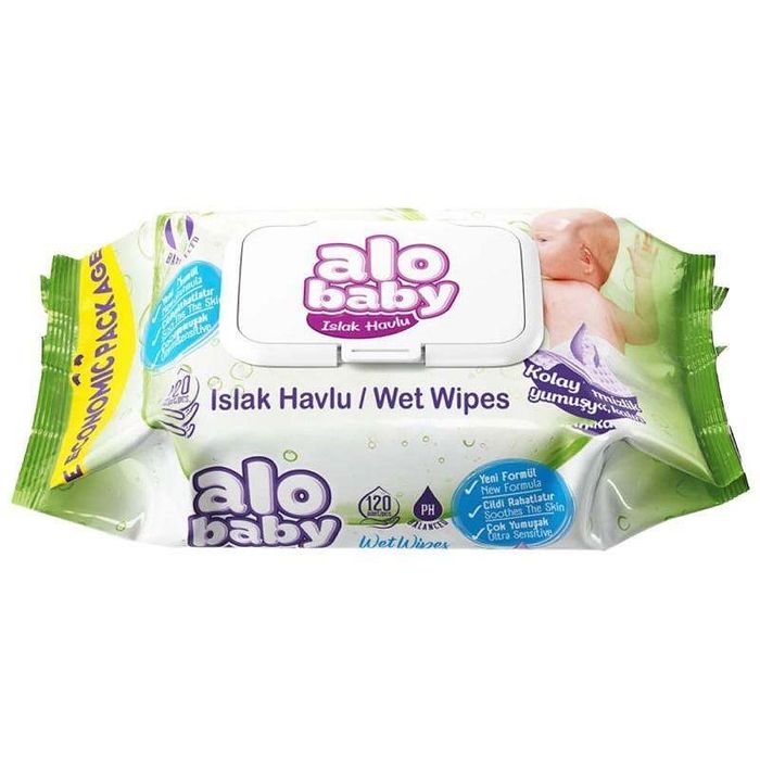 Мокри кърпи alo baby 120 бр