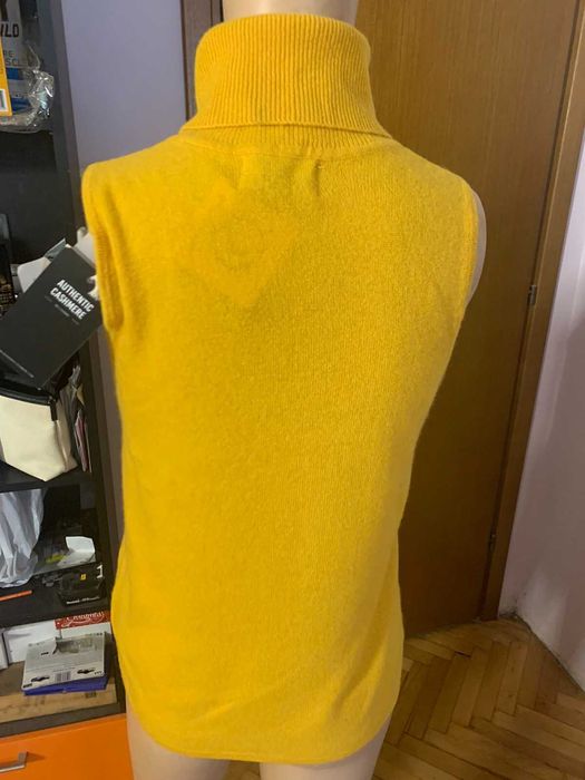 Дамско кашмирено поло без ръкави  Authentic Cashmere, с етикет