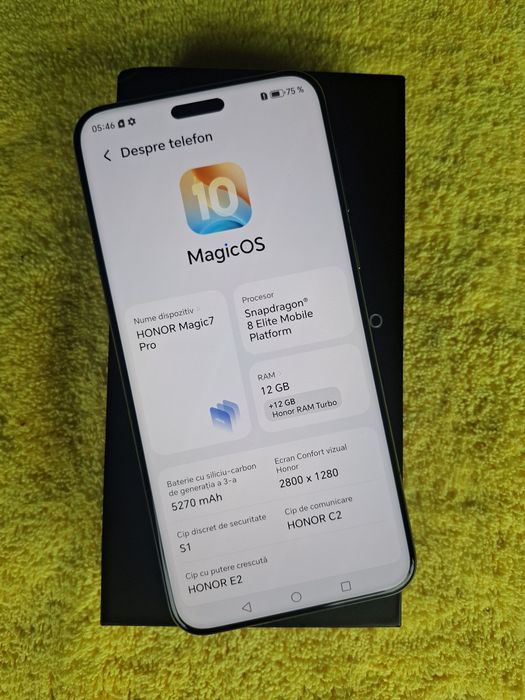 Vând/Schimb Honor Magic 7 Pro 512g Ca Nou Dual Sim Fulbox Liber
