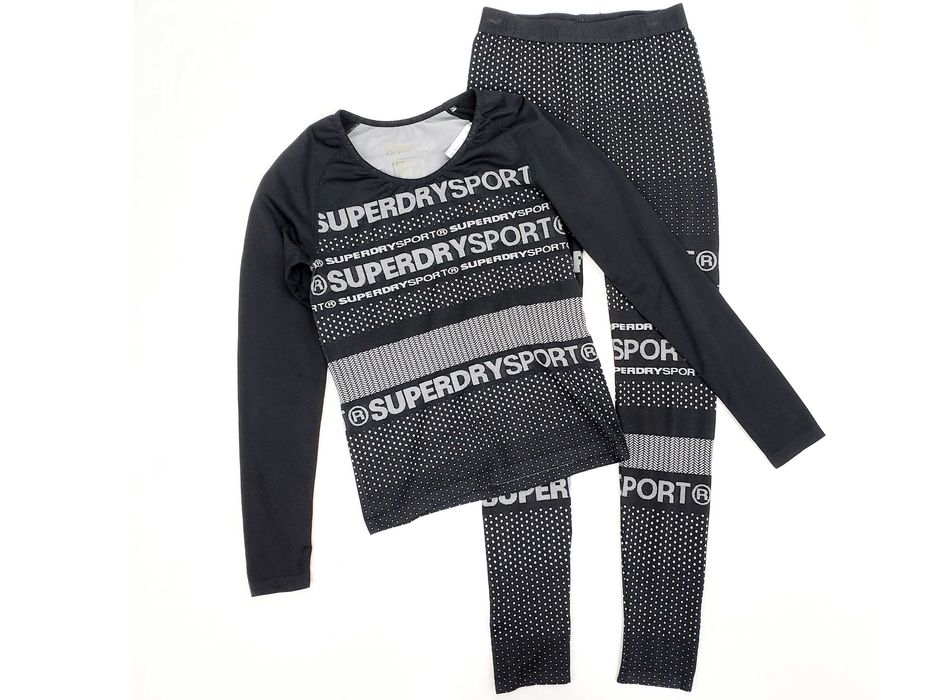 Superdry Gym Set Оригинал Дамски Екип Еластичен Комплект Фитнес Йога S