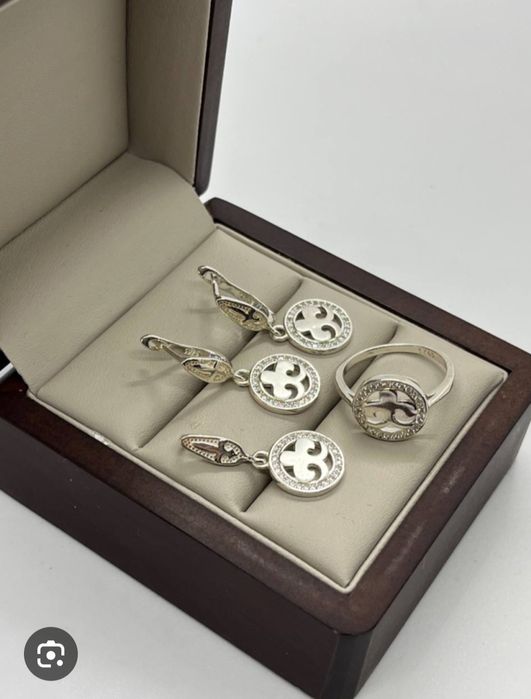 Набор серебро новый