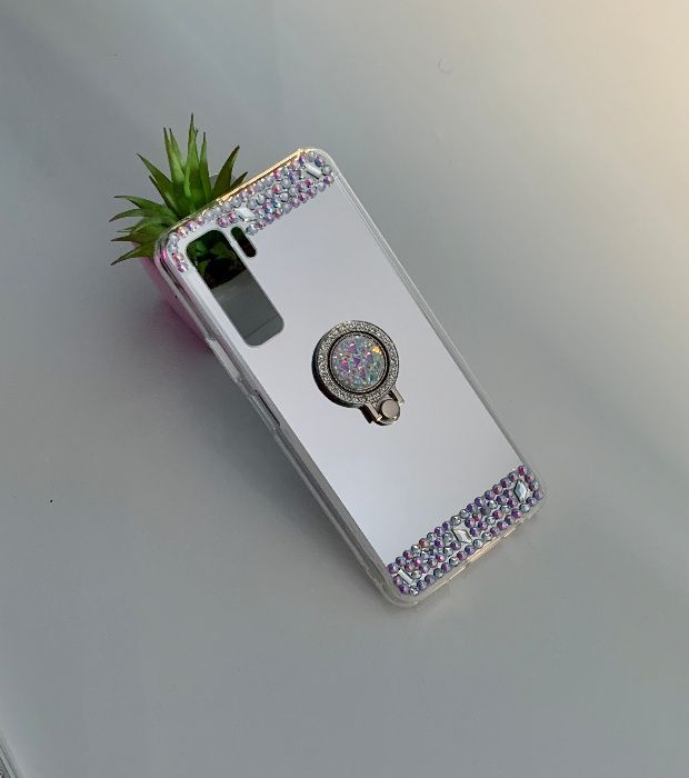 Husa oglinda, pietricele + inel pt. Huawei P40 Lite 5G , Mate 40 Pro