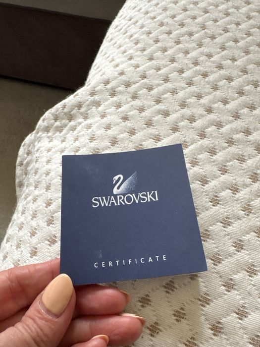 Сребърен комплект колие и обеци Swarovski със сертификат