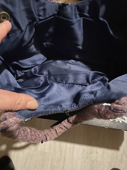 Geanta vintage cusuta cu margele