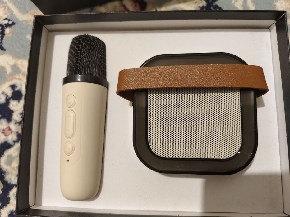 Мини колонка и микрофон