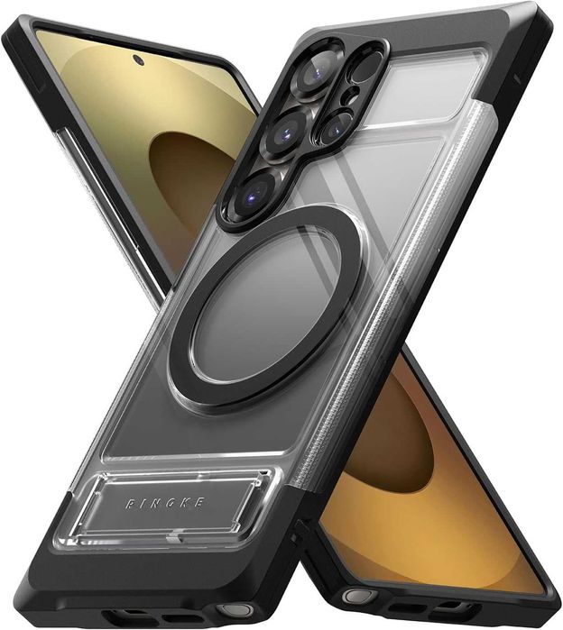 Калъф кейс Ringke UX Magnetic Magsafe case c стойка за Samsung Galaxy S25 Ultra + фолио
