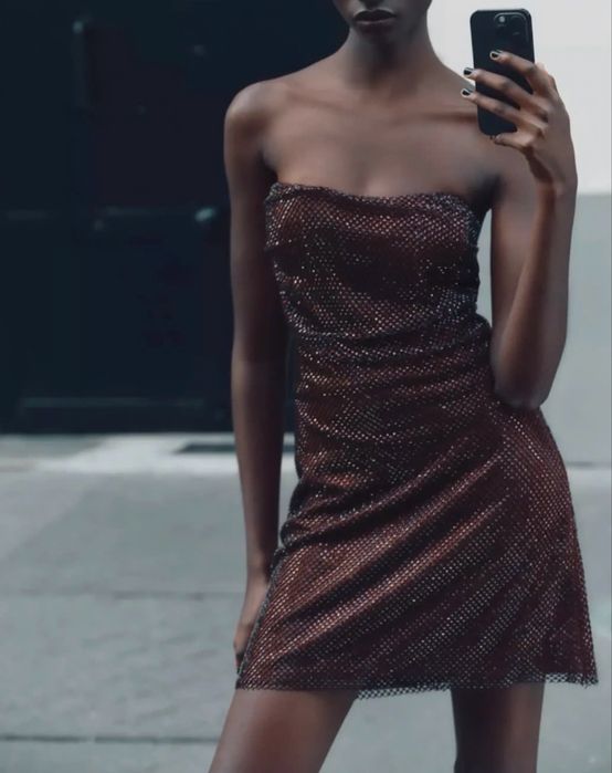 Рокля с камъни ZARA