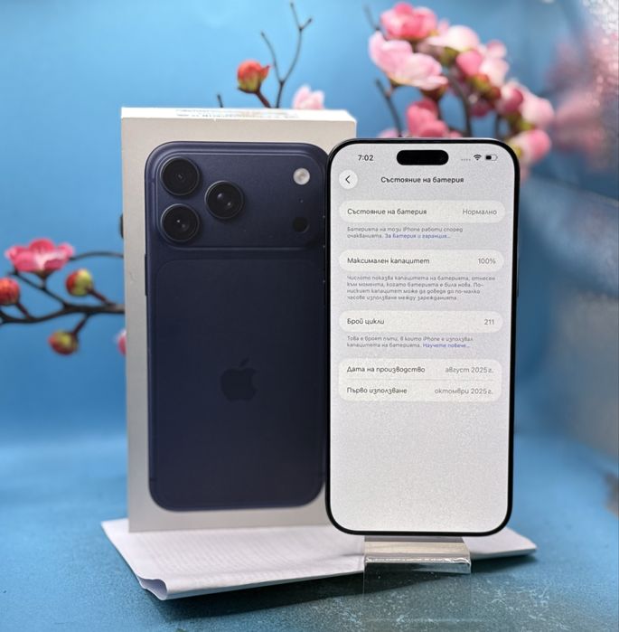 ГАРАНЦИОНЕН!!! Apple iPhone 17 Pro Max, 256GB, 5G, Deep Blue