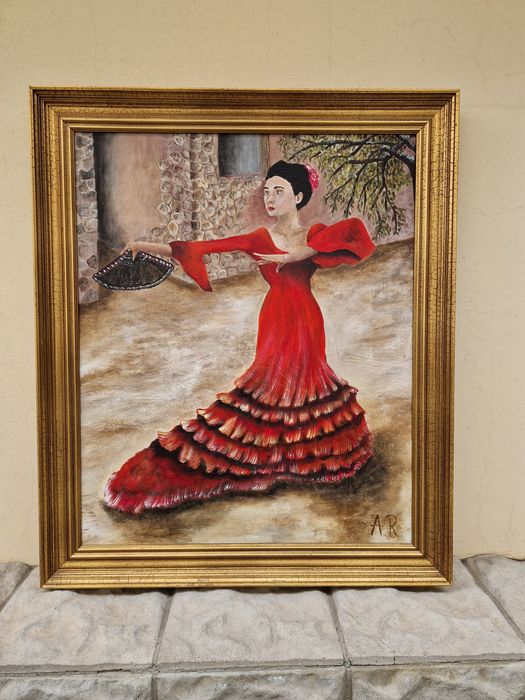 Красива майсторска картина масло върху платно