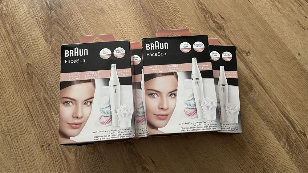 Epilator Facial Braun Facespa + 4 Perii Curatare Fata Nou Sigilat