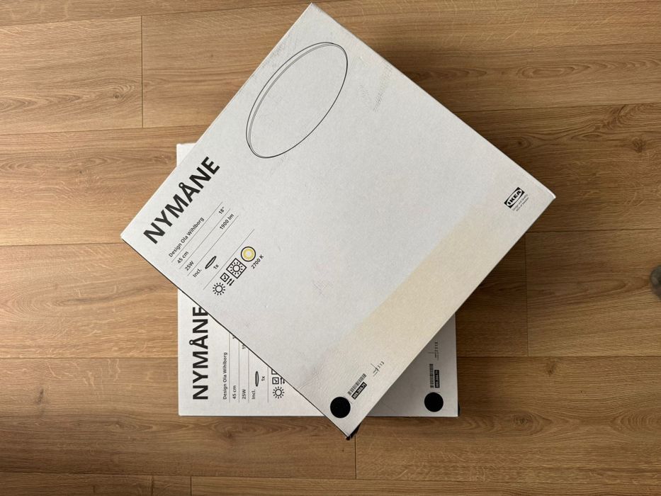 Două plafoniere LED, antracit, 45 cm, noi