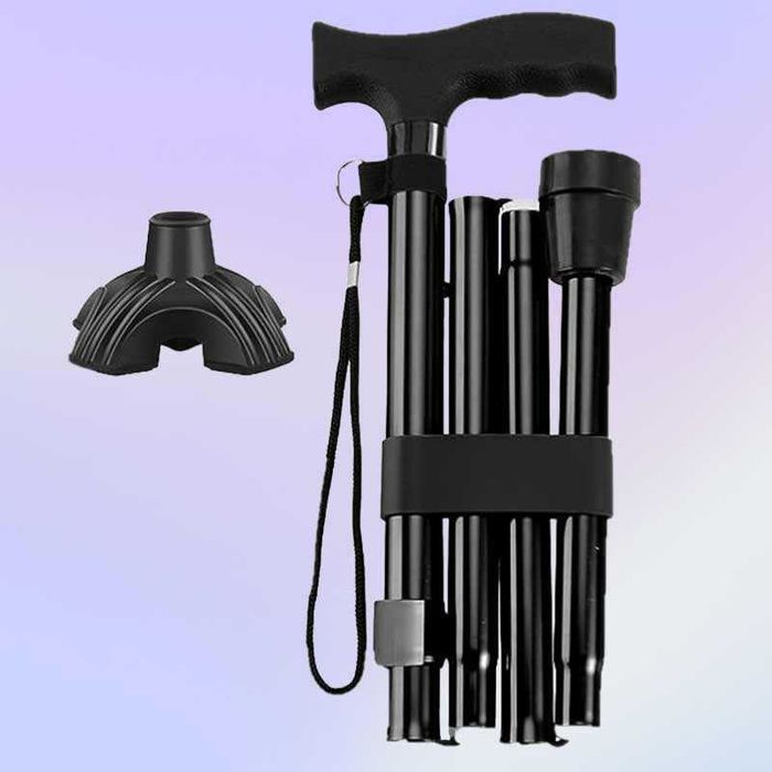 Сгъваем бастун с ортопедична опора, лесно регулируем, опора до 113 кг