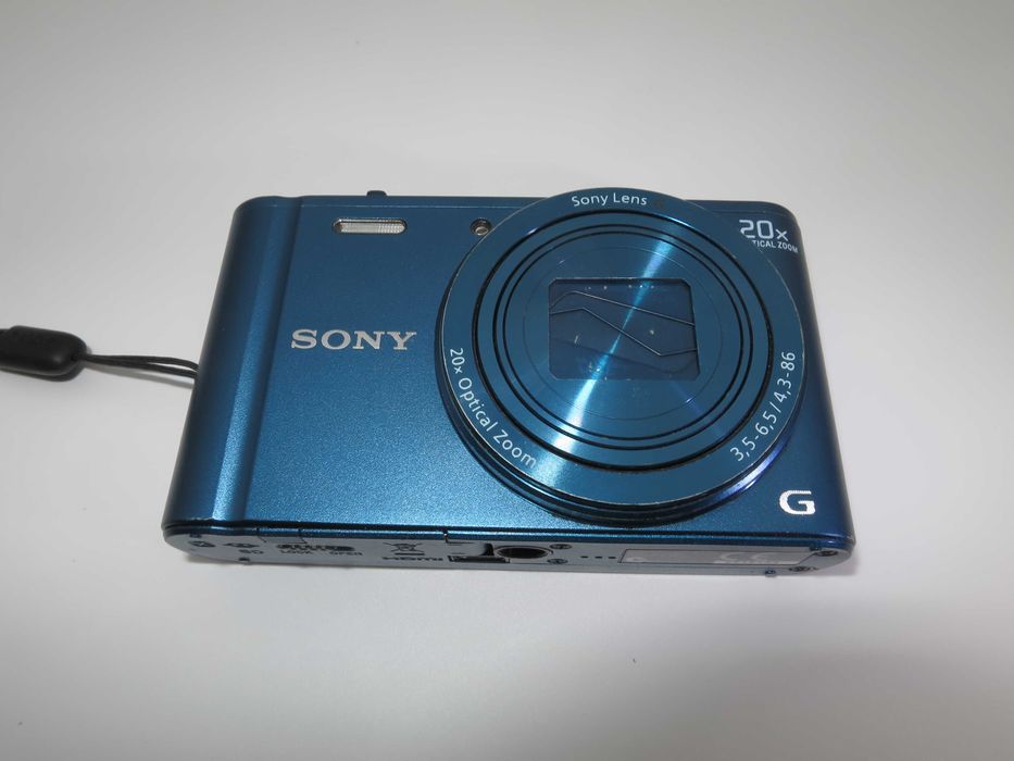 Sony Cyber-shot DSC WX300 ултра компактен цифров фотоапарат, дигитална камера с 20х оптичен зум, 18MP, Wi-fi, Ful HD, пълен комплект - работи отлично!
