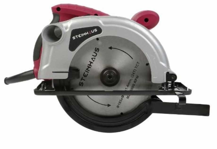 Ръчен циркуляр Steinhaus,PRO-CS1200,1200W,Диск 185 мм,5500об/мин,63 мм