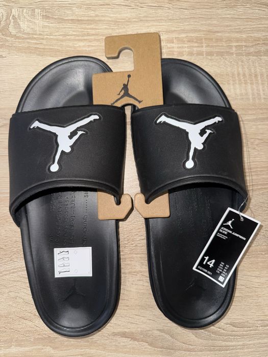 Джапанки Air Jordan Jumpman Slide “Black & White” - размер 48.5