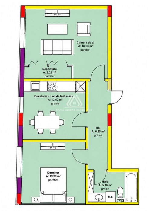 Apartament  2 camere 57mp zona Oasului