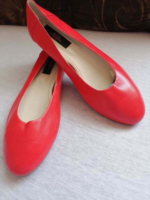 Balerini Matheo portocaliu Noi piele naturala nr 39